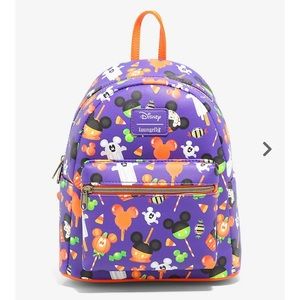 🎃 Disney Loungefly Halloween Snacks Mini Backpack EUC